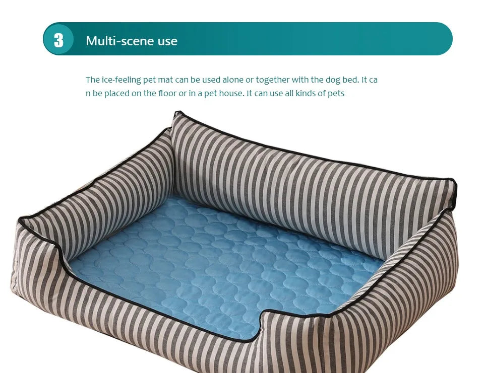 Arctic Breeze Cooling Pet Mat – Breathable Washable Summer Bed for Dogs & Cats
