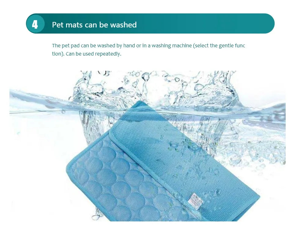 Arctic Breeze Cooling Pet Mat – Breathable Washable Summer Bed for Dogs & Cats