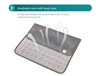 Arctic Breeze Cooling Pet Mat – Breathable Washable Summer Bed for Dogs & Cats