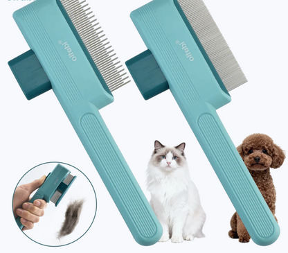 Self-Cleaning Pet Grooming Brush – One-Click Deshedding Comb for Dogs & Cats